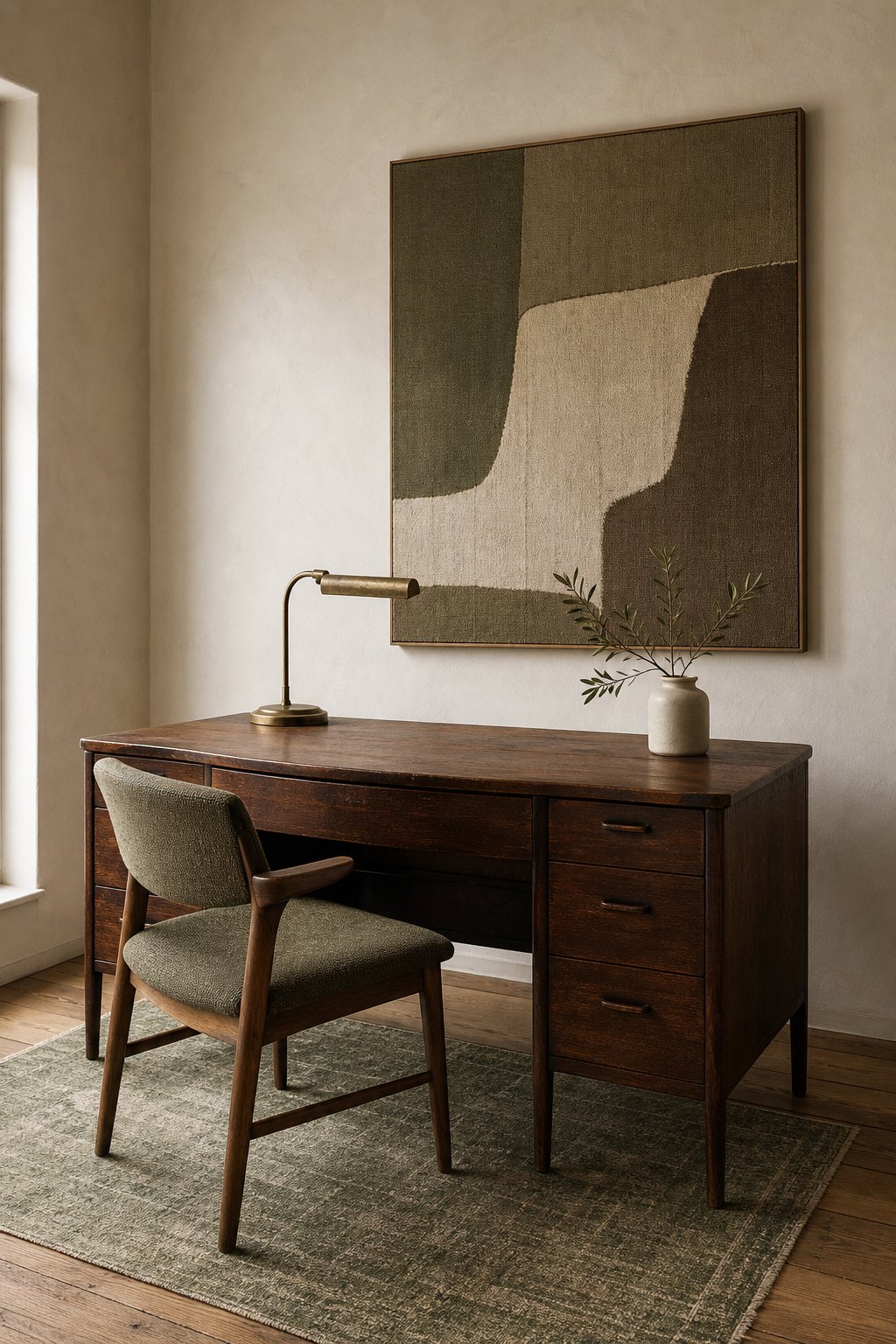 A desk with drawers is an admission that you own things