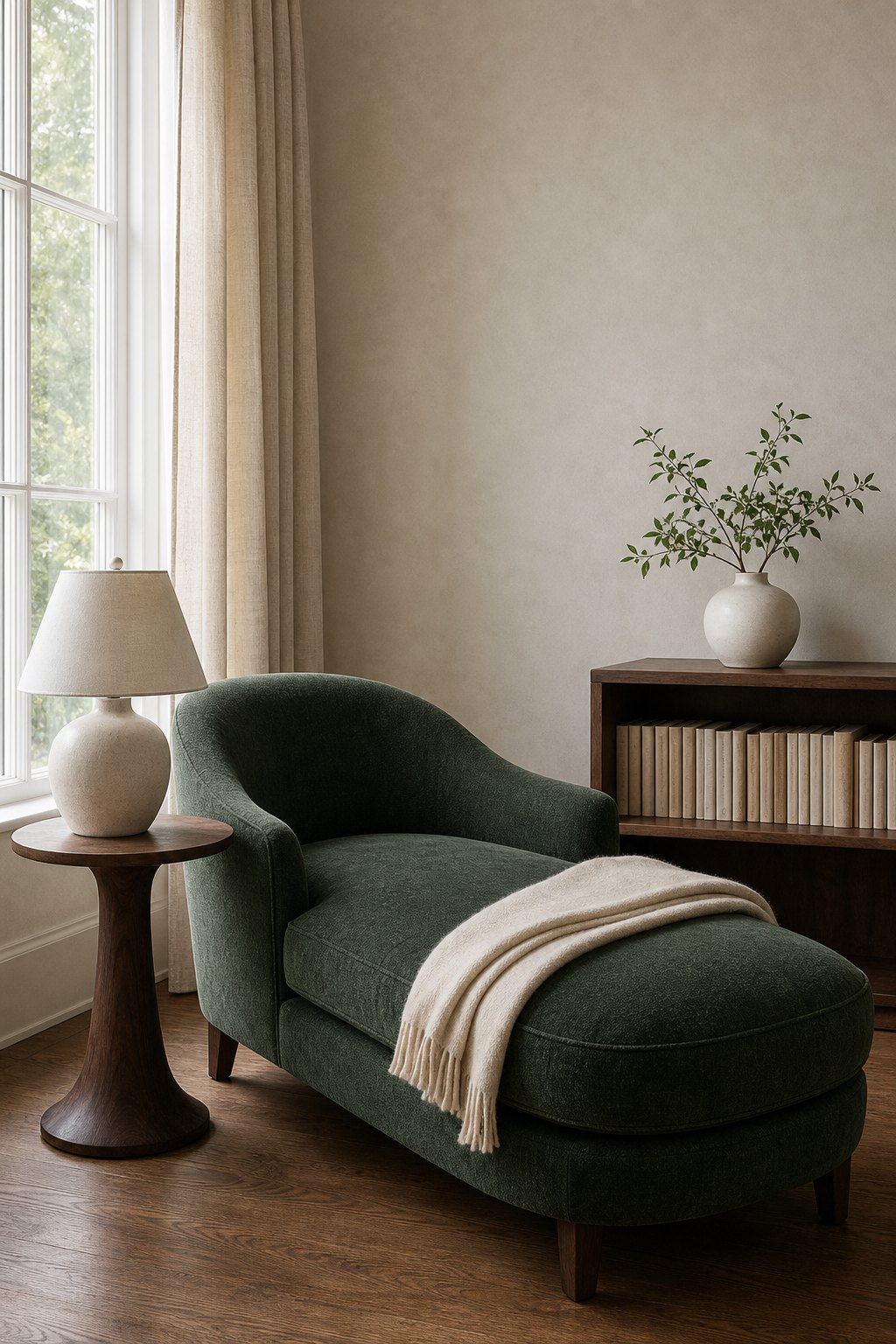 Where to put a chaise longue so it gets used