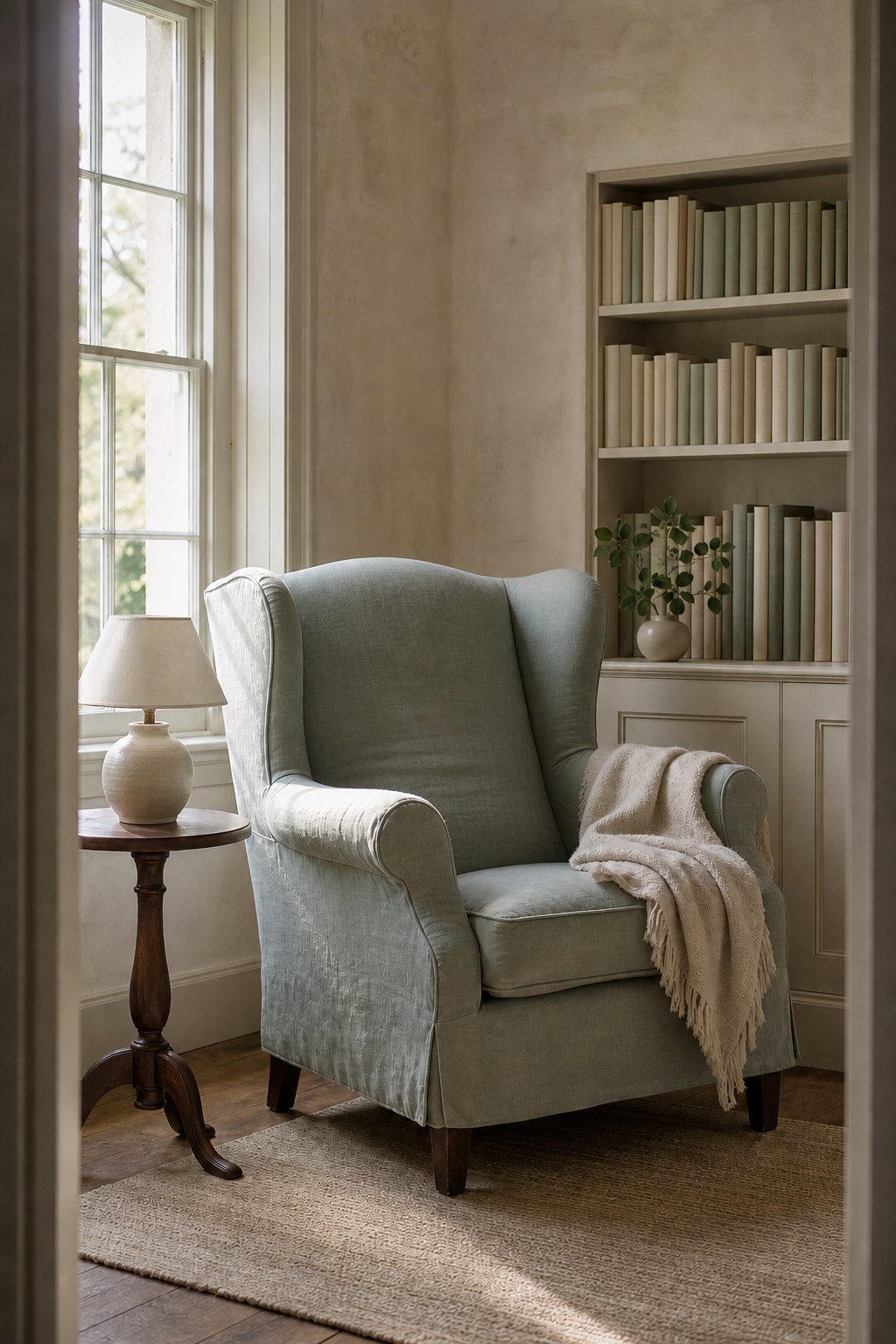 The slipcovered wingback is the only armchair you can wash